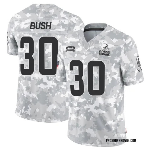 Cleveland Browns Men's Limited Arctic Camo 2024 Salute to Service Jersey (30 Devin Bush)