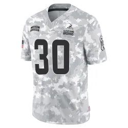 Cleveland Browns Men's Limited Arctic Camo 2024 Salute to Service Jersey (30 Duron Harmon)