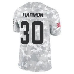 Cleveland Browns Men's Limited Arctic Camo 2024 Salute to Service Jersey (30 Duron Harmon)