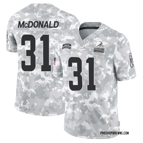 Cleveland Browns Men's Limited Arctic Camo 2024 Salute to Service Jersey (31 Cade McDonald)