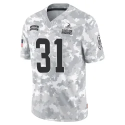 Cleveland Browns Men's Limited Arctic Camo 2024 Salute to Service Jersey (31 Donovan McMillon)