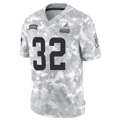 Cleveland Browns Men's Limited Arctic Camo 2024 Salute to Service Jersey (32 Jim Brown)