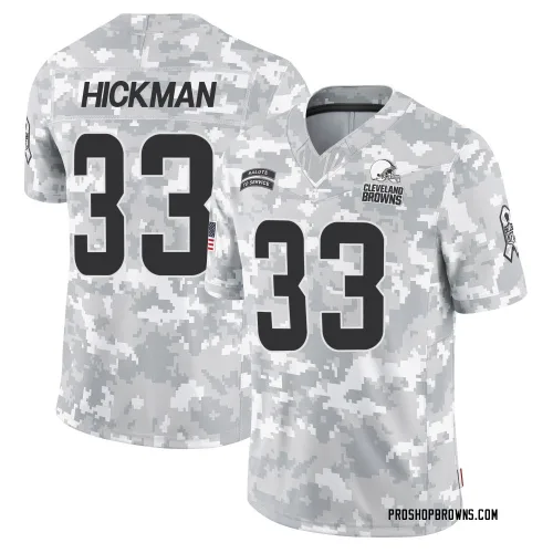 Cleveland Browns Men's Limited Arctic Camo 2024 Salute to Service Jersey (33 Ronnie Hickman)