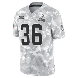 Cleveland Browns Men's Limited Arctic Camo 2024 Salute to Service Jersey (36 Troy Hairston)