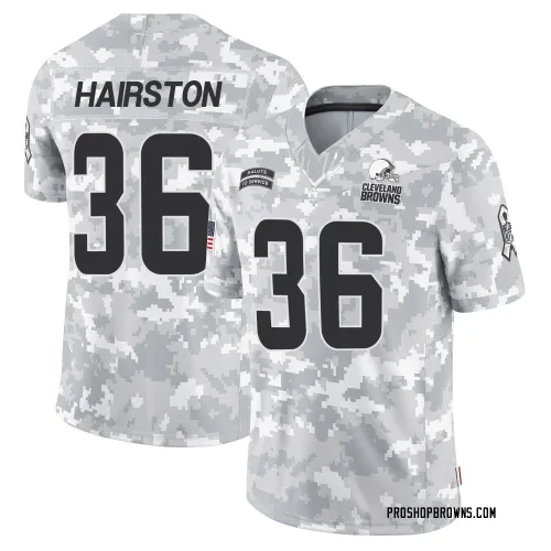 Cleveland Browns Men's Limited Arctic Camo 2024 Salute to Service Jersey (36 Troy Hairston)