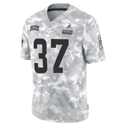 Cleveland Browns Men's Limited Arctic Camo 2024 Salute to Service Jersey (37 Dom Jones)