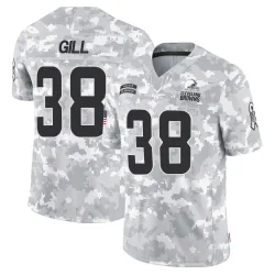 Cleveland Browns Men's Limited Arctic Camo 2024 Salute to Service Jersey (38 Jaelen Gill)