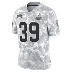 Cleveland Browns Men's Limited Arctic Camo 2024 Salute to Service Jersey (39 Ahmani Marshall)
