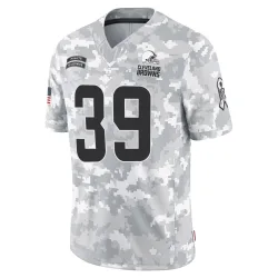 Cleveland Browns Men's Limited Arctic Camo 2024 Salute to Service Jersey (39 Khaleke Hudson)