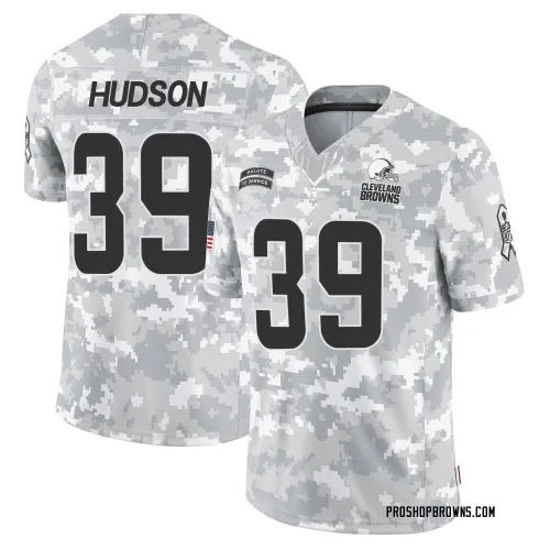 Cleveland Browns Men's Limited Arctic Camo 2024 Salute to Service Jersey (39 Khaleke Hudson)
