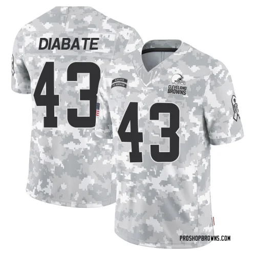 Cleveland Browns Men's Limited Arctic Camo 2024 Salute to Service Jersey (43 Mohamoud Diabate)