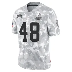 Cleveland Browns Men's Limited Arctic Camo 2024 Salute to Service Jersey (48 Brent Matiscik)