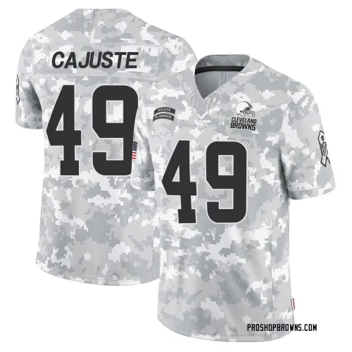 Cleveland Browns Men's Limited Arctic Camo 2024 Salute to Service Jersey (49 Devon Cajuste)
