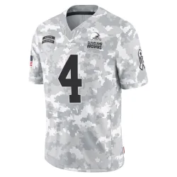Cleveland Browns Men's Limited Arctic Camo 2024 Salute to Service Jersey (4 Deshaun Watson)