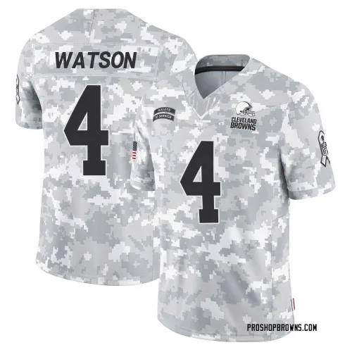Cleveland Browns Men's Limited Arctic Camo 2024 Salute to Service Jersey (4 Deshaun Watson)