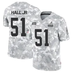 Cleveland Browns Men's Limited Arctic Camo 2024 Salute to Service Jersey (51 Mike Hall Jr.)