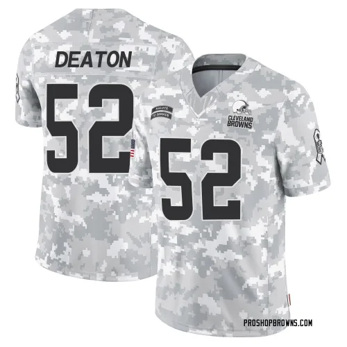 Cleveland Browns Men's Limited Arctic Camo 2024 Salute to Service Jersey (52 Dawson Deaton)