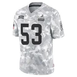 Cleveland Browns Men's Limited Arctic Camo 2024 Salute to Service Jersey (53 Julian Okwara)