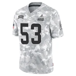 Cleveland Browns Men's Limited Arctic Camo 2024 Salute to Service Jersey (53 Nick Harris)