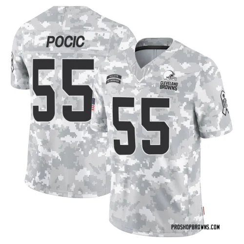 Cleveland Browns Men's Limited Arctic Camo 2024 Salute to Service Jersey (55 Ethan Pocic)