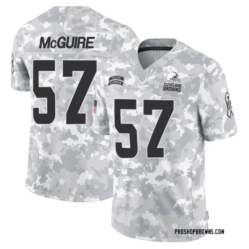 Cleveland Browns Men's Limited Arctic Camo 2024 Salute to Service Jersey (57 Isaiah McGuire)