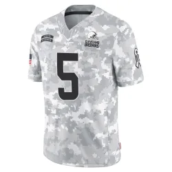 Cleveland Browns Men's Limited Arctic Camo 2024 Salute to Service Jersey (5 Dillon Gabriel)