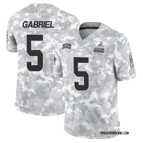 Cleveland Browns Men's Limited Arctic Camo 2024 Salute to Service Jersey (5 Dillon Gabriel)