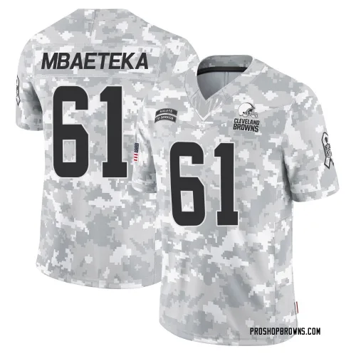 Cleveland Browns Men's Limited Arctic Camo 2024 Salute to Service Jersey (61 Roy Mbaeteka)