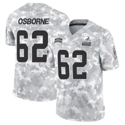 Cleveland Browns Men's Limited Arctic Camo 2024 Salute to Service Jersey (62 Justin Osborne)
