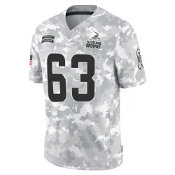 Cleveland Browns Men's Limited Arctic Camo 2024 Salute to Service Jersey (63 Ralph Holley)