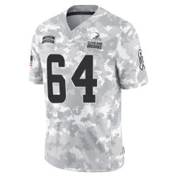 Cleveland Browns Men's Limited Arctic Camo 2024 Salute to Service Jersey (64 Brady Latham)