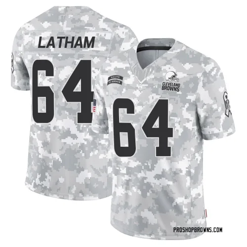 Cleveland Browns Men's Limited Arctic Camo 2024 Salute to Service Jersey (64 Brady Latham)