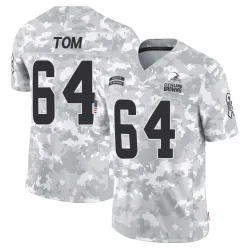 Cleveland Browns Men's Limited Arctic Camo 2024 Salute to Service Jersey (64 Cameron Tom)