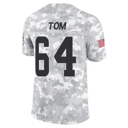 Cleveland Browns Men's Limited Arctic Camo 2024 Salute to Service Jersey (64 Cameron Tom)