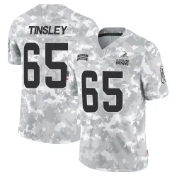 Cleveland Browns Men's Limited Arctic Camo 2024 Salute to Service Jersey (65 Dartanyan Tinsley)