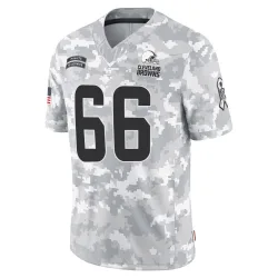 Cleveland Browns Men's Limited Arctic Camo 2024 Salute to Service Jersey (66 Adin Huntington)