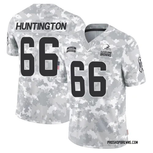 Cleveland Browns Men's Limited Arctic Camo 2024 Salute to Service Jersey (66 Adin Huntington)