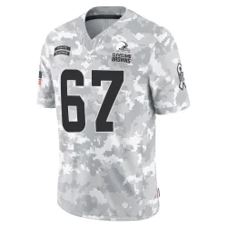 Cleveland Browns Men's Limited Arctic Camo 2024 Salute to Service Jersey (67 Javion Cohen)