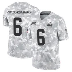 Cleveland Browns Men's Limited Arctic Camo 2024 Salute to Service Jersey (6 Jeremiah Owusu-Koramoah)