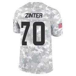 Cleveland Browns Men's Limited Arctic Camo 2024 Salute to Service Jersey (70 Zak Zinter)