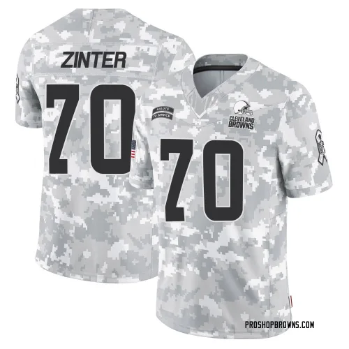 Cleveland Browns Men's Limited Arctic Camo 2024 Salute to Service Jersey (70 Zak Zinter)