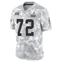 Cleveland Browns Men's Limited Arctic Camo 2024 Salute to Service Jersey (72 Jason Ivey)