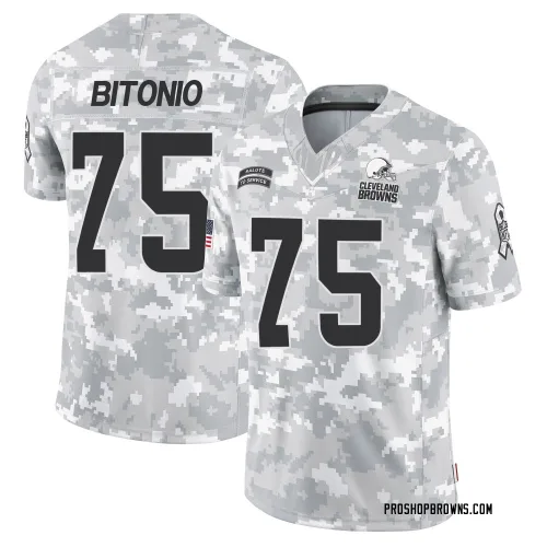 Cleveland Browns Men's Limited Arctic Camo 2024 Salute to Service Jersey (75 Joel Bitonio)