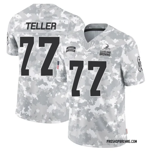 Cleveland Browns Men's Limited Arctic Camo 2024 Salute to Service Jersey (77 Wyatt Teller)