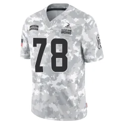 Cleveland Browns Men's Limited Arctic Camo 2024 Salute to Service Jersey (78 Jack Conklin)