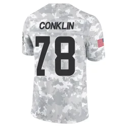 Cleveland Browns Men's Limited Arctic Camo 2024 Salute to Service Jersey (78 Jack Conklin)
