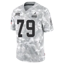 Cleveland Browns Men's Limited Arctic Camo 2024 Salute to Service Jersey (79 Dawand Jones)