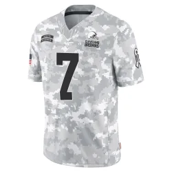 Cleveland Browns Men's Limited Arctic Camo 2024 Salute to Service Jersey (7 Dustin Hopkins)