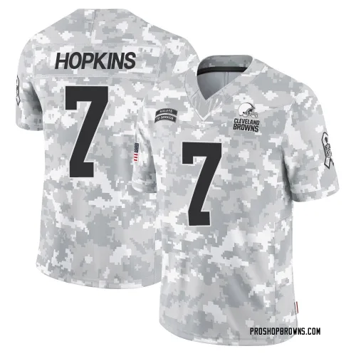 Cleveland Browns Men's Limited Arctic Camo 2024 Salute to Service Jersey (7 Dustin Hopkins)