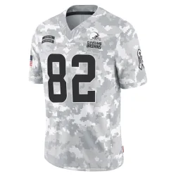 Cleveland Browns Men's Limited Arctic Camo 2024 Salute to Service Jersey (82 Brenden Bates)